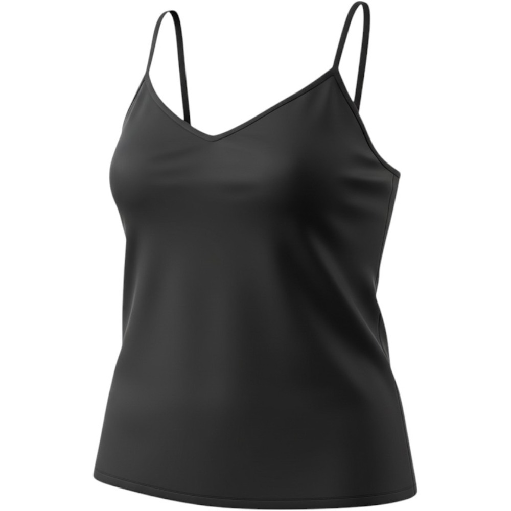 Sanctuary Womens Black Satin V-Neck Cami Spaghetti Strap Tank Top Large